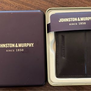 Johnston & Murphy Mens Italian leather card holder